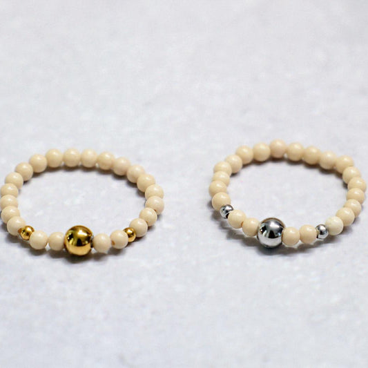 METALSHINE WHITE | Howliet ring | Goudkleurig | One size