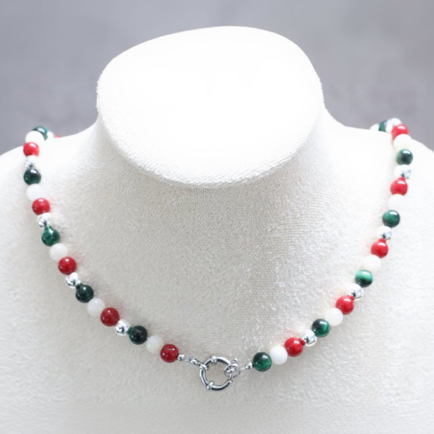 MEXICO VALLEY | Natuursteen ketting mix | 6mm | ca. 42cm