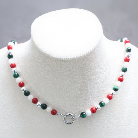 MEXICO VALLEY | Natuursteen ketting mix | 6mm | ca. 42cm