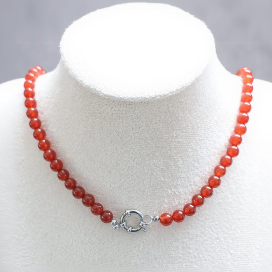 SICILIAN SUNSET 🔥🍊 | Carneool ketting | 6mm | ca. 42cm
