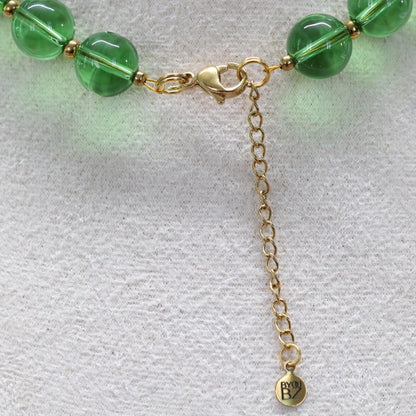 GREEN AMALFI GLASS | Glaskralen ketting | 12mm | ca. 45cm