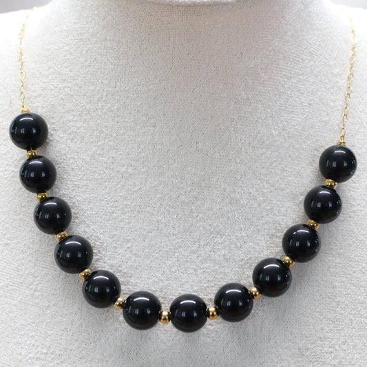 OBSIDIAN TOKYO | Obsidiaan ketting | 12mm | ca. 50cm