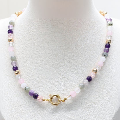NARA BLOOM | Natuursteen ketting mix | 6mm | ca. 42cm