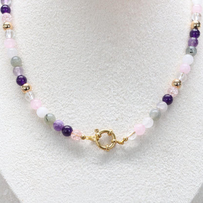 NARA BLOOM | Natuursteen ketting mix | 6mm | ca. 42cm