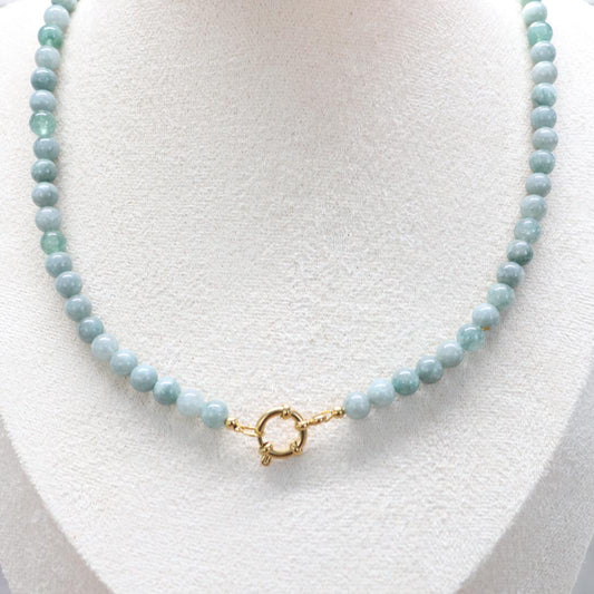 YANGON SERENITY | Birmese jade ketting | 6mm | ca. 40cm