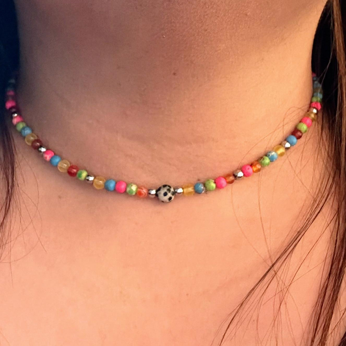 CALA NOVA JOY | Natuursteen ketting mix | 4mm | ca. 40cm