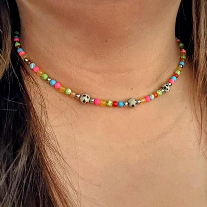 CALA COMTE COLORS | Natuursteen ketting mix | 4mm | ca. 40cm