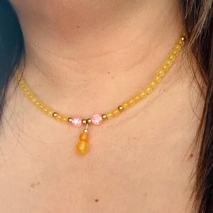 CAPRI GLOW | Natuursteen ketting | 4mm | ca. 40cm