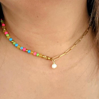 ES VEDRÀ VIBES | Natuursteen ketting mix | 4mm | ca. 40cm