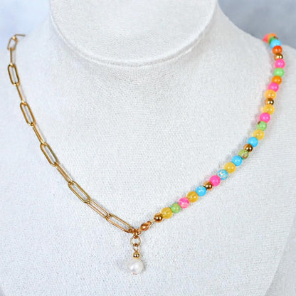 ES VEDRÀ VIBES | Natuursteen ketting mix | 4mm | ca. 40cm