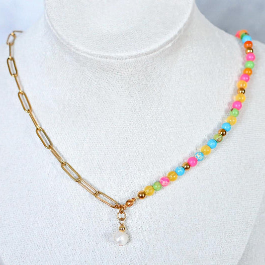 ES VEDRÀ VIBES | Natuursteen ketting mix | 4mm | ca. 40cm