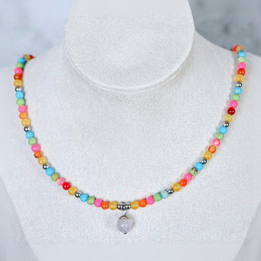 BAHIA BREEZE | Natuursteen ketting mix | 4mm | ca. 40cm