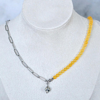 SES SALINES GLOW | Chalcedoon jaspis ketting | 4mm | ca. 40cm