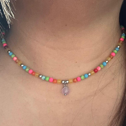 BAHIA BREEZE | Natuursteen ketting mix | 4mm | ca. 40cm