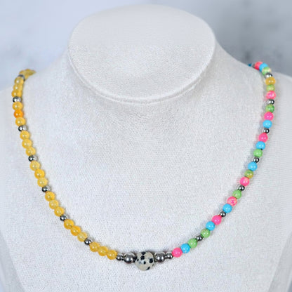 FORMENTERA GLOW | Natuursteen ketting mix | 4mm | ca. 40cm