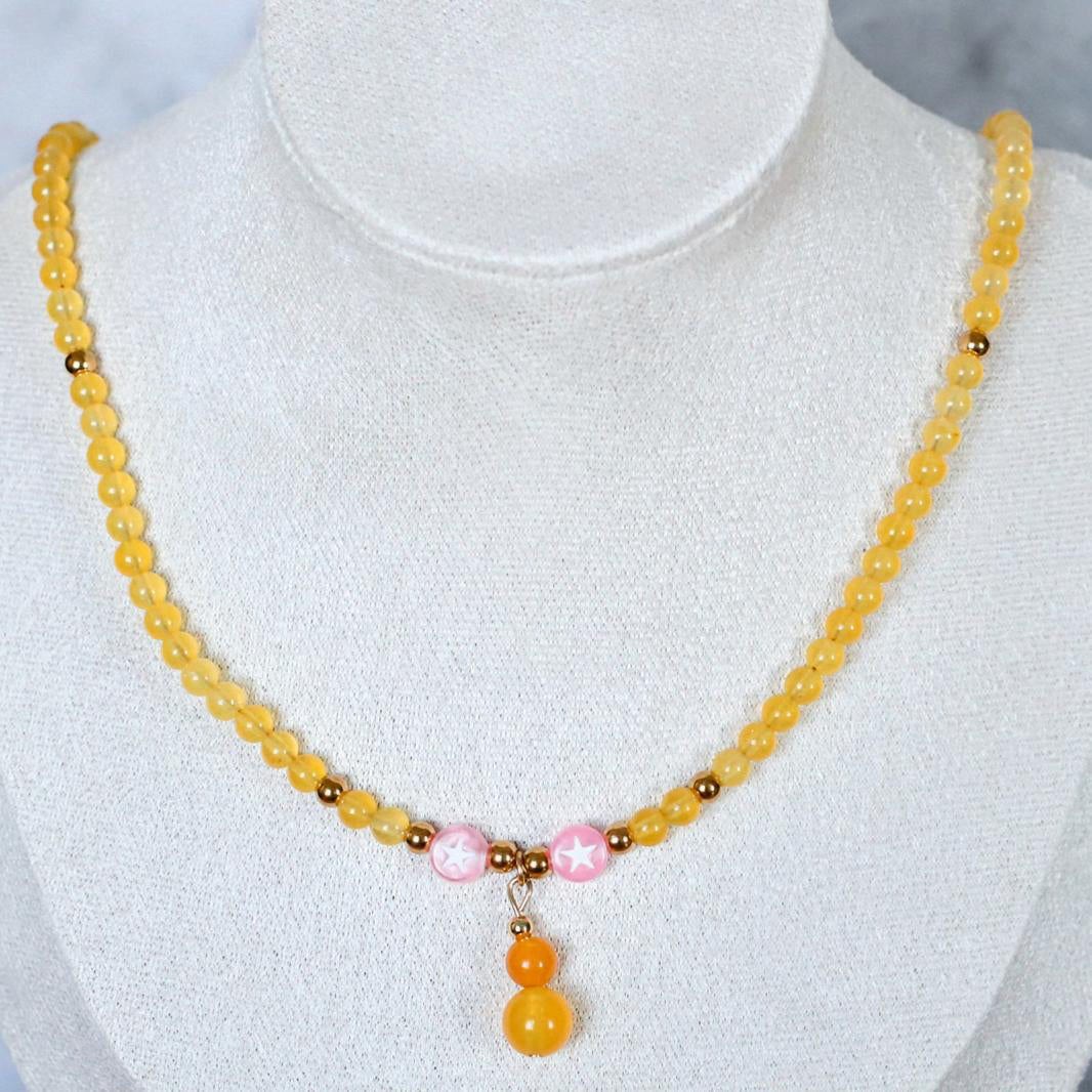 CAPRI GLOW | Natuursteen ketting | 4mm | ca. 40cm