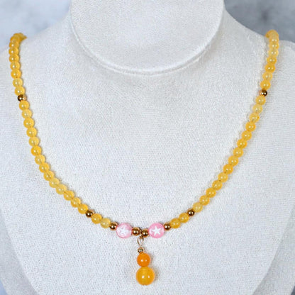 CAPRI GLOW | Natuursteen ketting | 4mm | ca. 40cm
