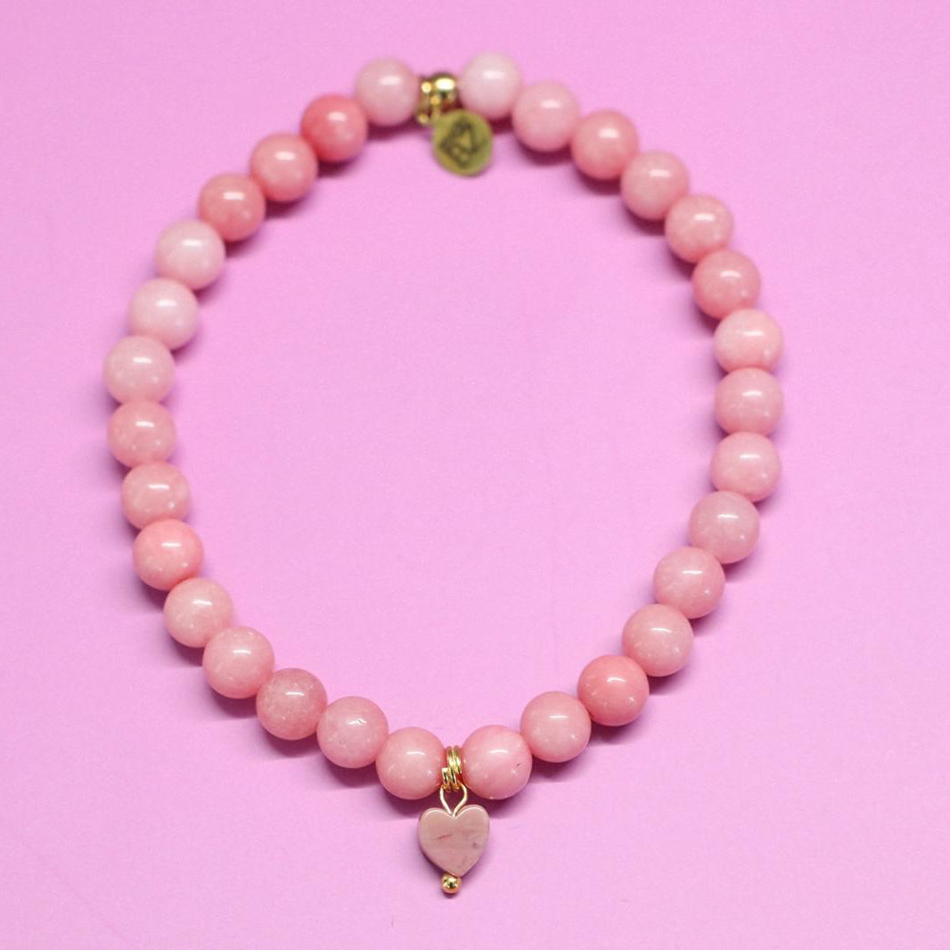 PALM SPRINGS LOVE | Rhodoniet armband | 6mm | Normal Fit