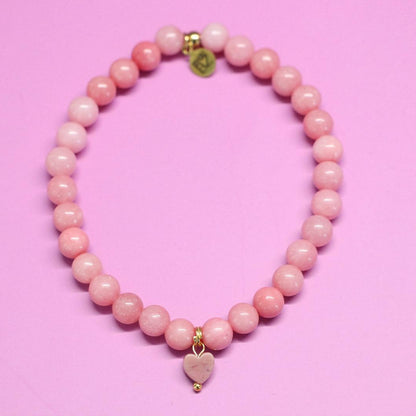 PALM SPRINGS LOVE | Rhodoniet armband | 6mm | Normal Fit