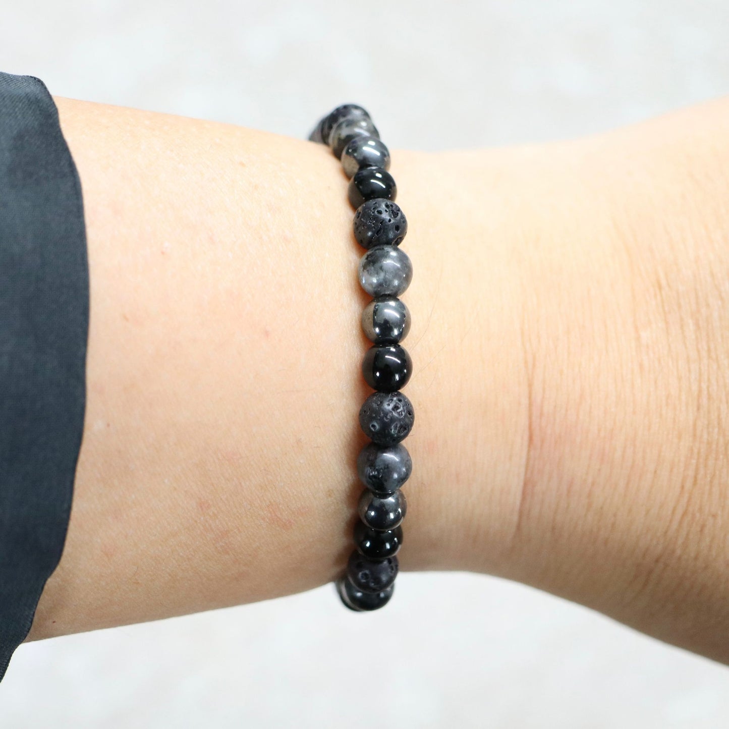 REYKJAVIK NIGHTFALL | Natuursteen armband mix | 6mm | Normal Fit
