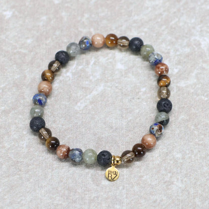 NOMAD ATLAS | Natuursteen armband mix | 6mm | Normal Fit
