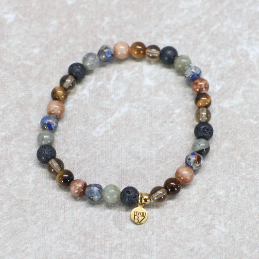NOMAD ATLAS | Natuursteen armband mix | 6mm | Normal Fit