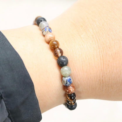 NOMAD ATLAS | Natuursteen armband mix | 6mm | Normal Fit