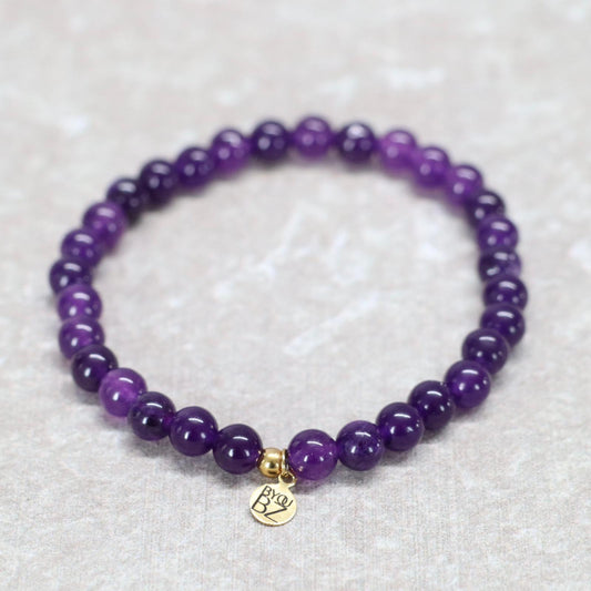 CLASSIC AMETHIST | Amethist armband | 6mm | Normal Fit