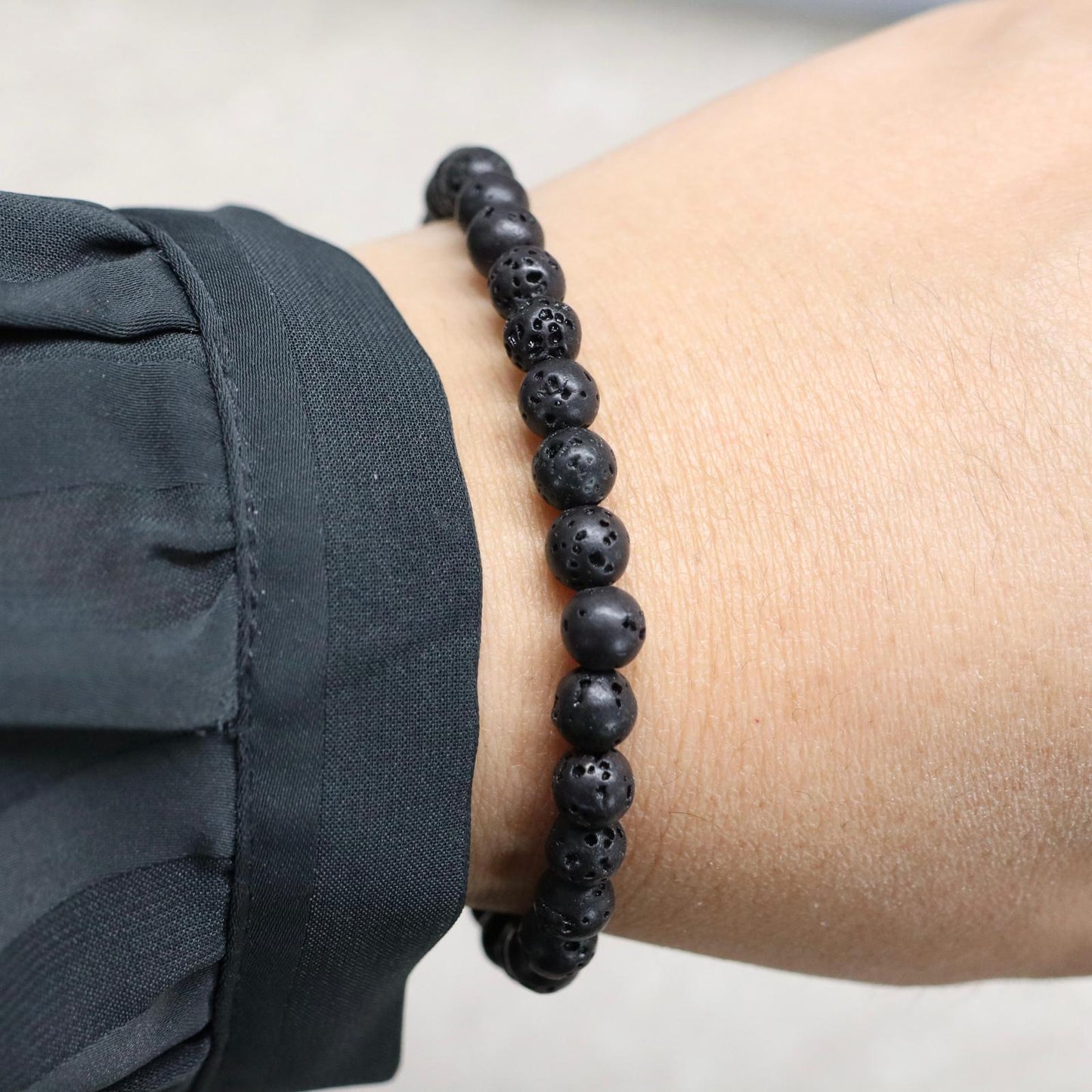 CLASSIC LAVASTEEN | Lavasteen armband | 6mm | Normal Fit