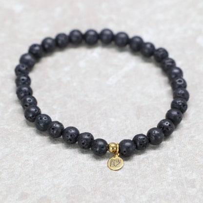 CLASSIC LAVASTEEN | Lavasteen armband | 6mm | Normal Fit