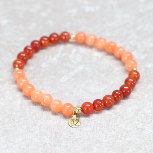 FLOW VIVID JAIPUR | Carneool & chalcedoon armband | 6mm | Normal Fit