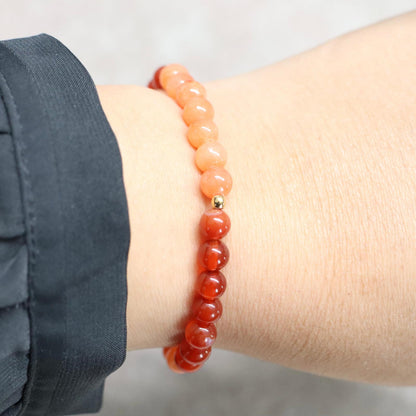 FLOW VIVID JAIPUR | Carneool & chalcedoon armband | 6mm | Normal Fit