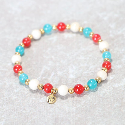 JOY GEM POSITANO | Natuursteen armband mix | 6mm | Normal Fit
