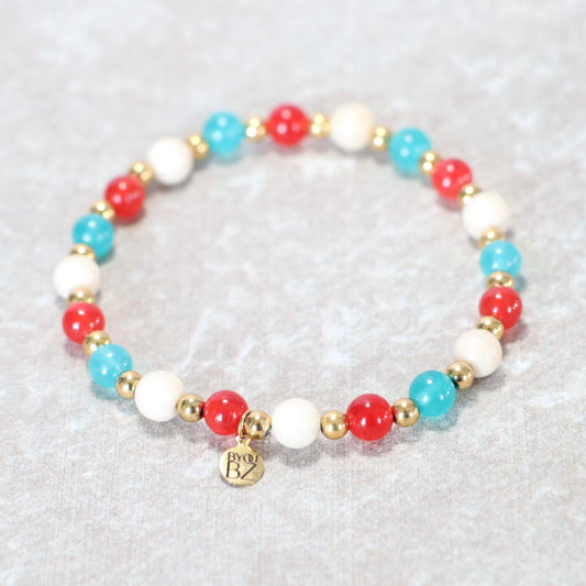 JOY GEM POSITANO | Natuursteen armband mix | 6mm | Normal Fit