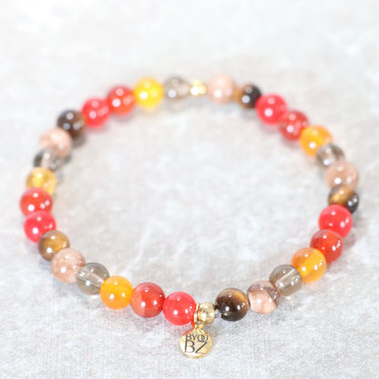 MYSTIC EMBER | Natuursteen armband mix | 6mm | Normal Fit