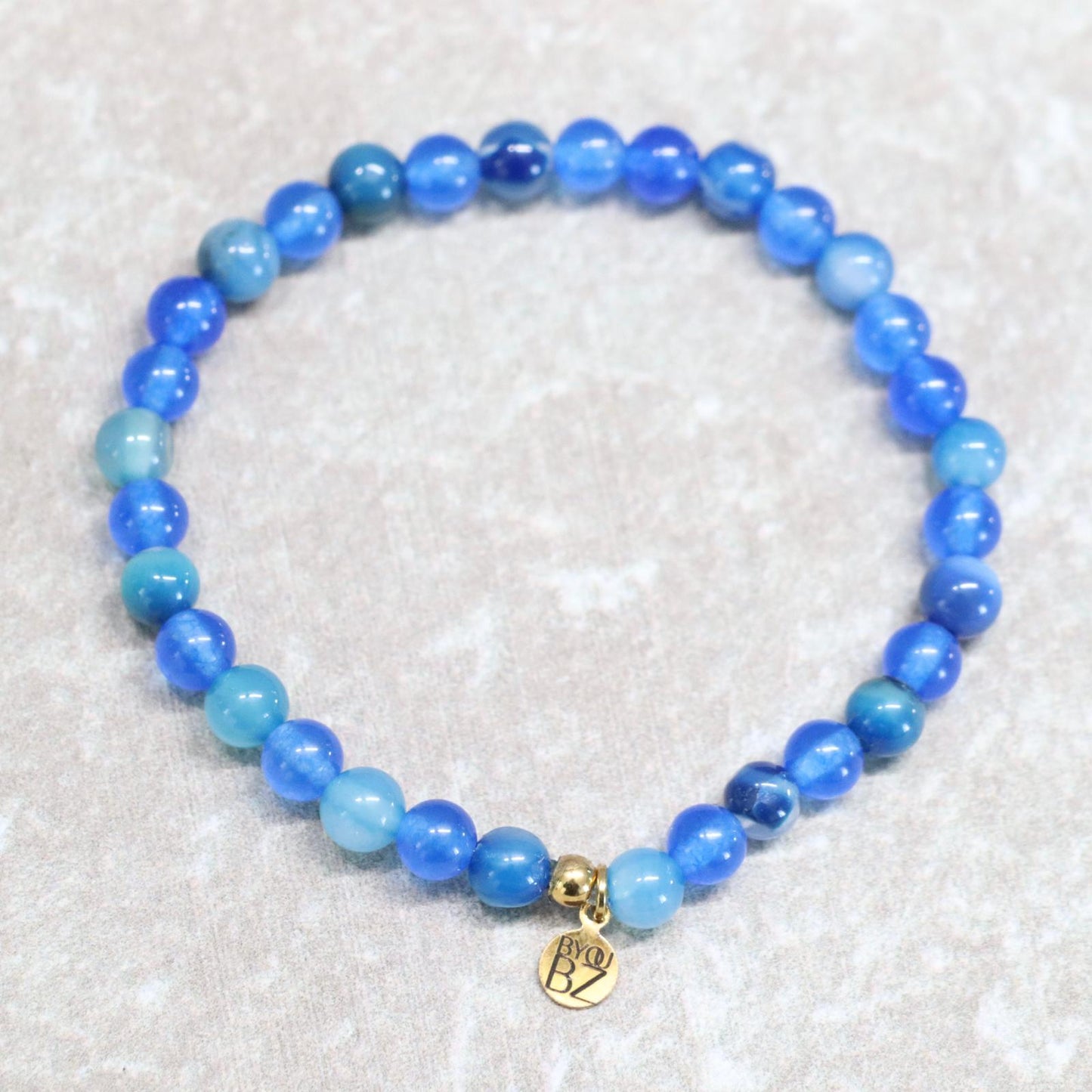 INDIGO ESSAOUIRA | Chalcedoon & agaat armband | 6mm | Normal Fit