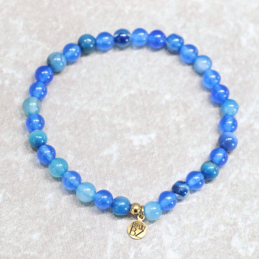 INDIGO ESSAOUIRA | Chalcedoon & agaat armband | 6mm | Normal Fit