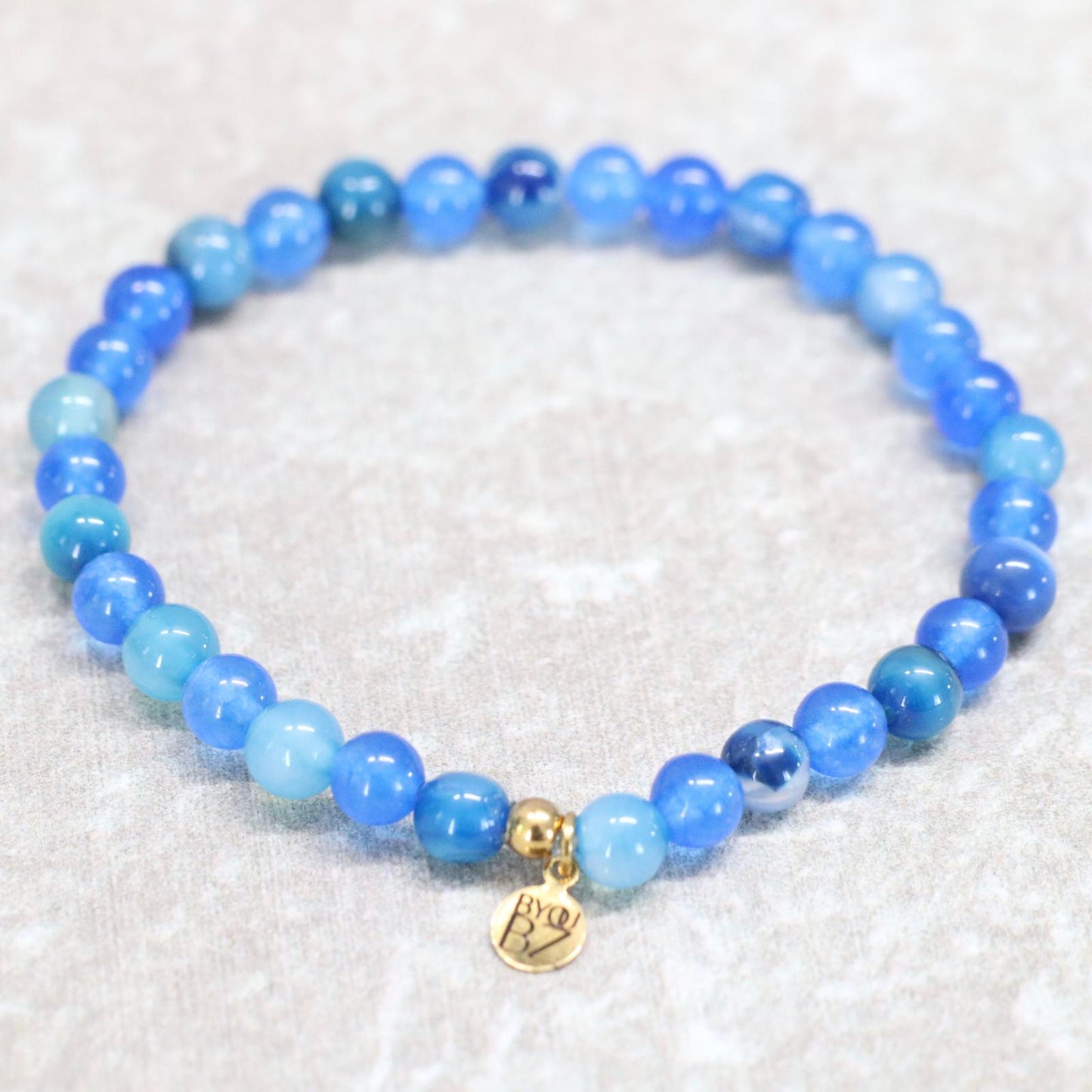 INDIGO ESSAOUIRA | Chalcedoon & agaat armband | 6mm | Normal Fit