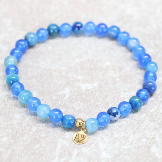 INDIGO ESSAOUIRA | Chalcedoon & agaat armband | 6mm | Normal Fit