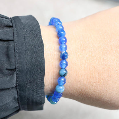 INDIGO ESSAOUIRA | Chalcedoon & agaat armband | 6mm | Normal Fit