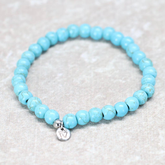 CLASSIC TURKOOIS | Howliet armband | 6mm | Normal Fit