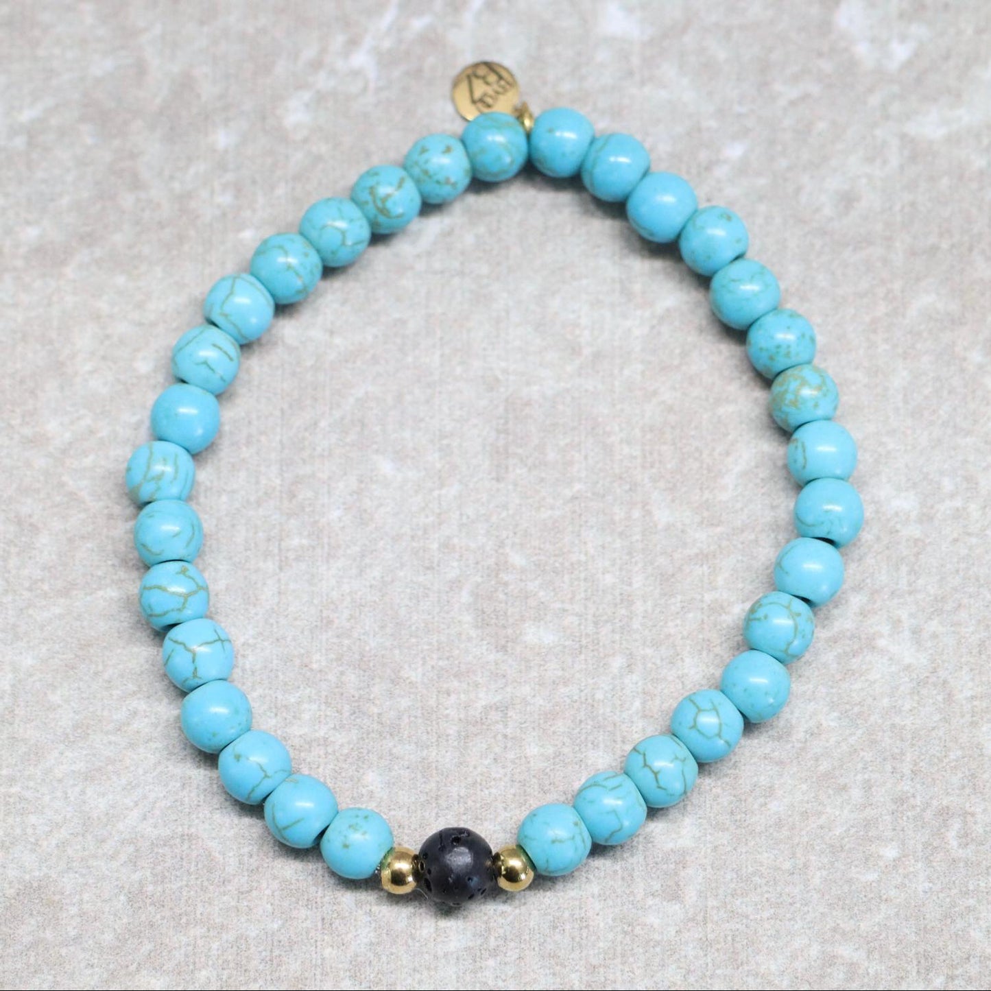 CALM COMINO | Howliet lavasteen armband | 6mm | Normal Fit