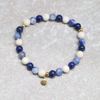 POLAR LIGHTS | Natuursteen armband mix | 6mm | Normal Fit