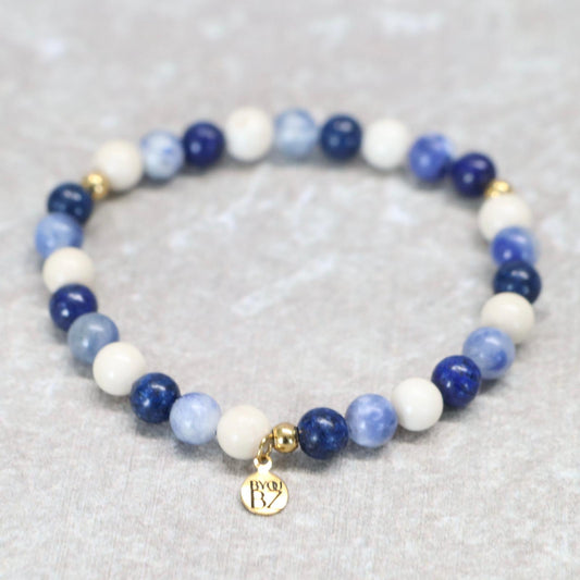 POLAR LIGHTS | Natuursteen armband mix | 6mm | Normal Fit