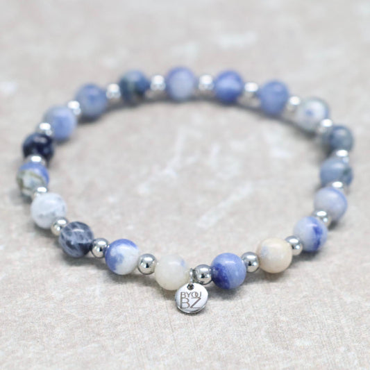 DELFTSBLAUW | Sodaliet armband | 6mm | Normal Fit