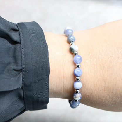 DELFTSBLAUW | Sodaliet armband | 6mm | Normal Fit