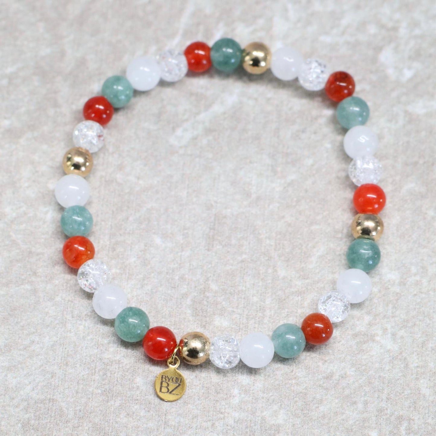 PORTOFINO RIVIERA | Natuursteen armband mix | 6mm | Normal Fit