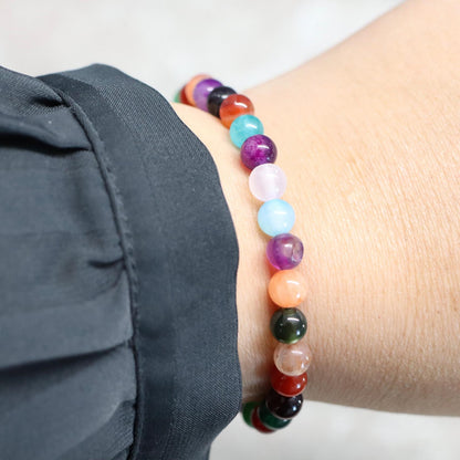 NOMAD GLOW | Natuursteen armband mix | 6mm | Normal Fit