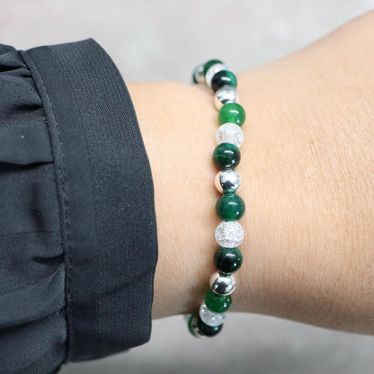 EMERALD WICKLOW | Natuursteen armband mix | 6mm | Normal Fit