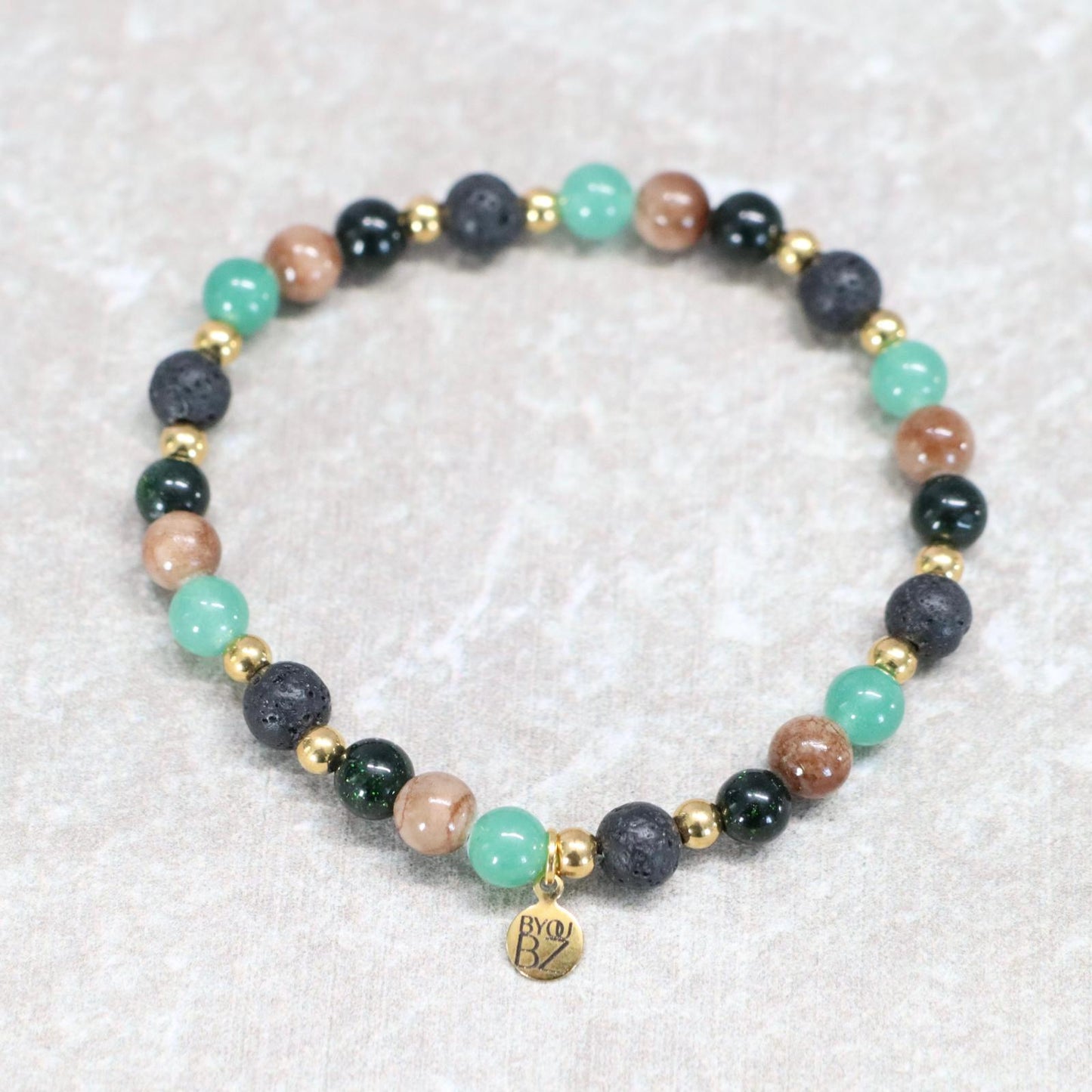 FOREST UBUD | Natuursteen armband mix | 6mm | Normal Fit
